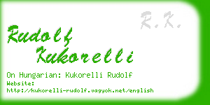 rudolf kukorelli business card